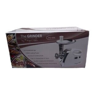 Mega Chef 1200 Watt Powerful Automatic Meat Grinder Stainless New in box